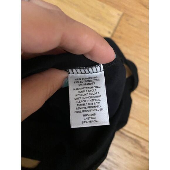 NWOT BP. Women's Black Sleeveless Bodysuit Square Neck cheeky bodysuit size XL - Picture 8 of 8